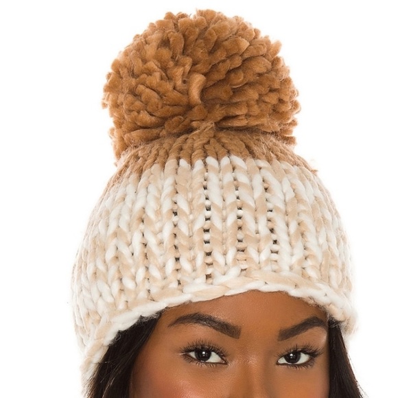 Free People Accessories - NWT Free People Cozy Up Color Block Pom Beanie